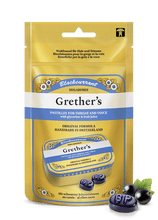 Load image into Gallery viewer, Grether&#39;s Pastilles Blackcurrant Pastilles Sugarfree 110g Sachet
