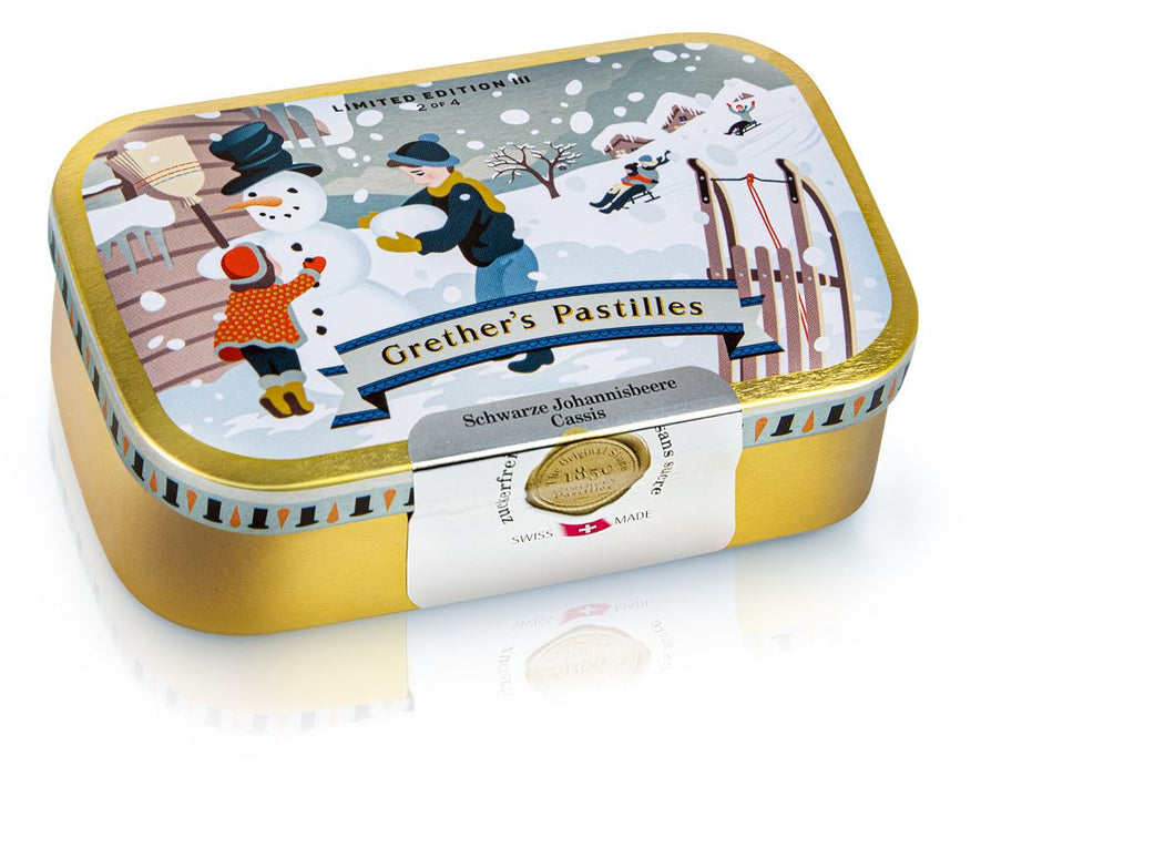 LIMITED EDITION III TIN Grether's Pastilles Blackcurrant Pastilles Sugar-free 110g - BB end Aug 2024