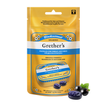 Load image into Gallery viewer, Grether's Blackcurrant Pastilles Sugarfree 110g Sachet