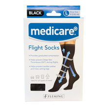 Load image into Gallery viewer, Medicare BLACK FLIGHT SOCKS