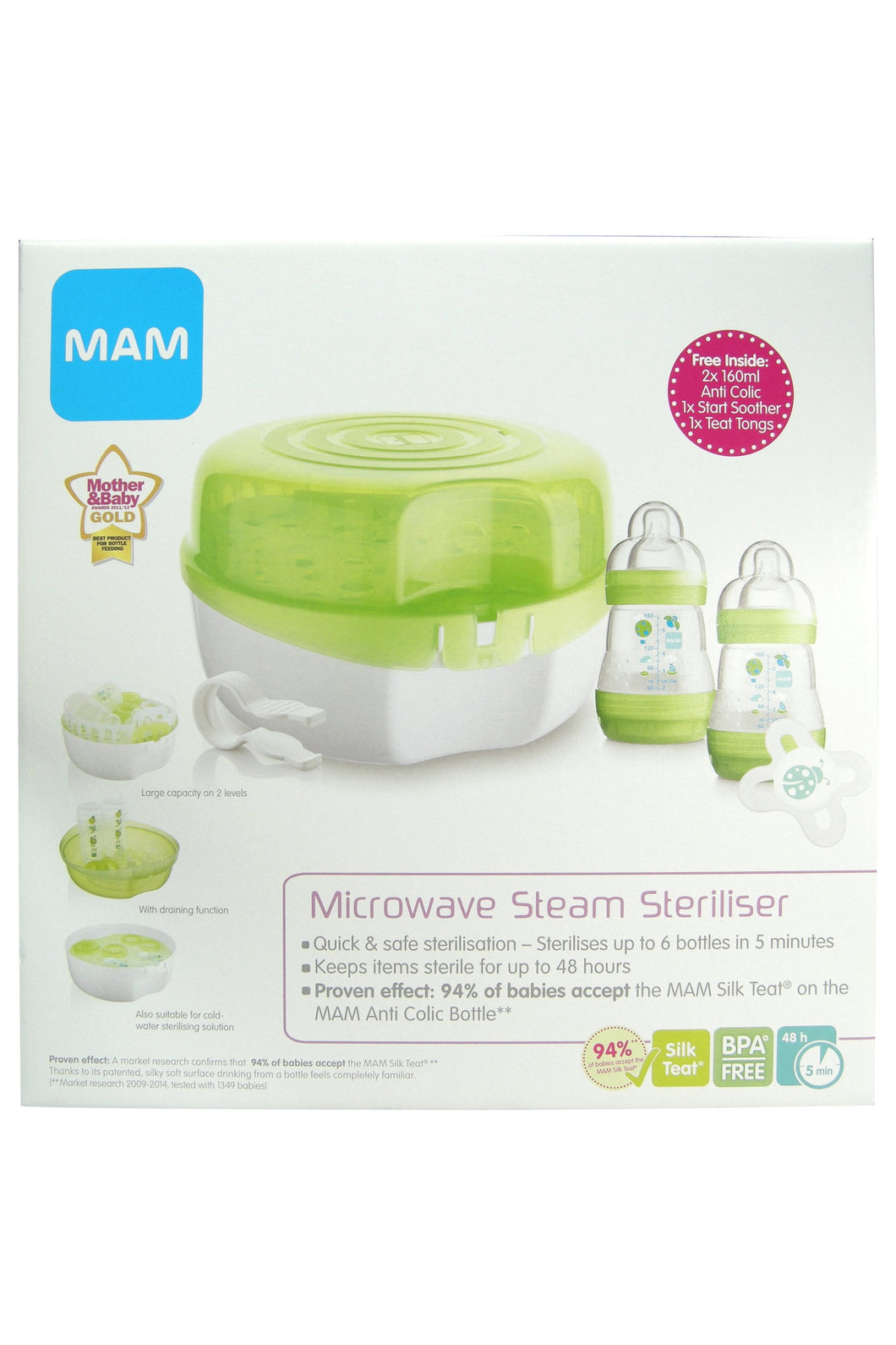 MAM Microwave Steam Steriliser BPA Free