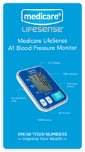 Load image into Gallery viewer, Medicare LIFESENSE A1 BLOOD PRESSURE MONITOR