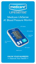 Load image into Gallery viewer, Medicare LIFESENSE A1 BLOOD PRESSURE MONITOR
