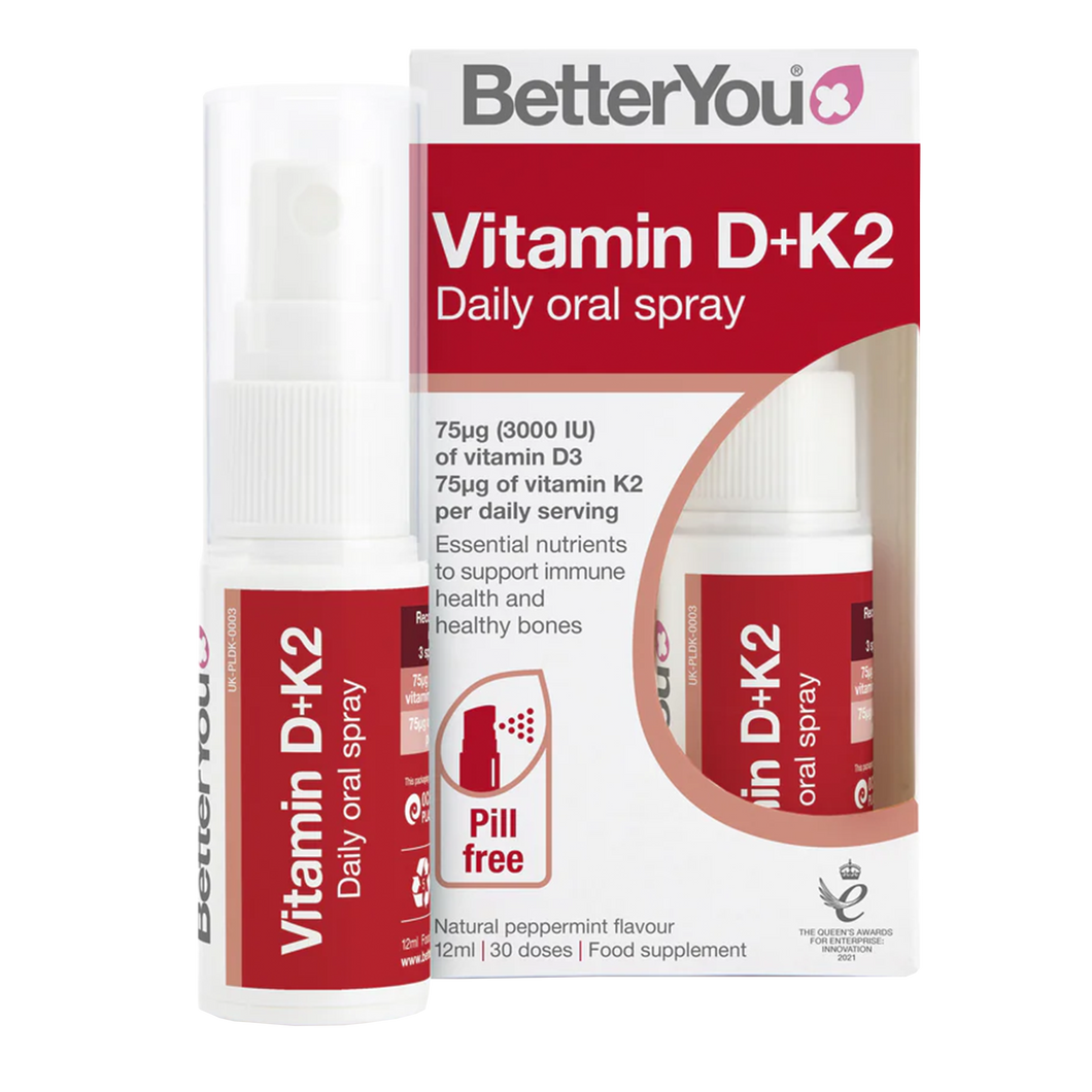Better You Vitamin D3 + K2 Oral Spray 3000IU/75µg 12ml
