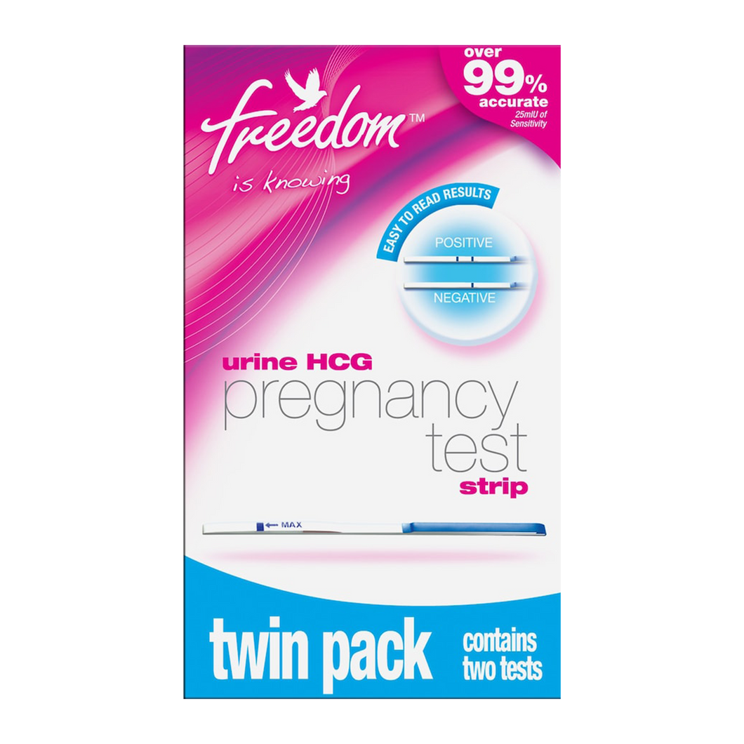 Freedom Urine HCG Home Pregnancy Test Strip Twin Pack