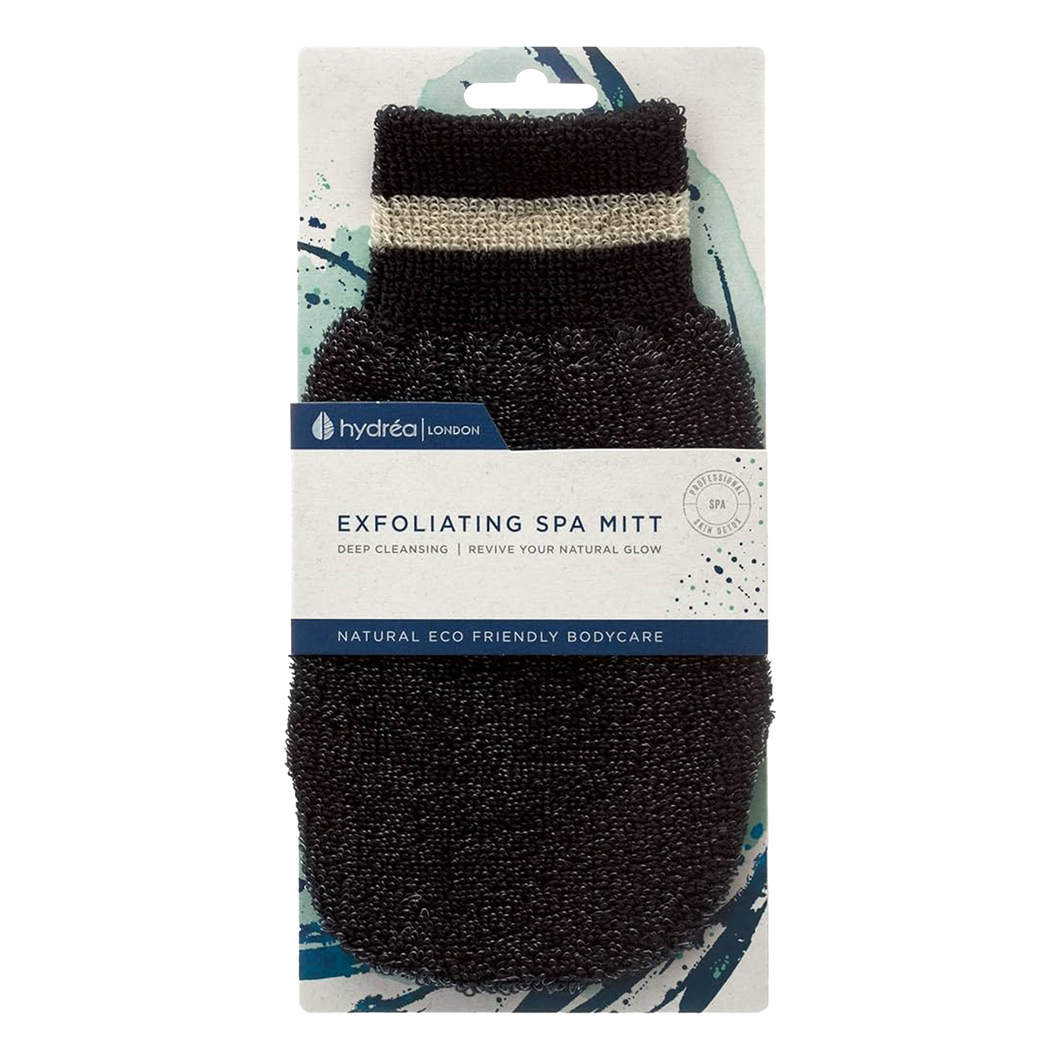 Hydrea London - Professional Exfoliating Spa Mitt Black