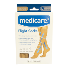 Load image into Gallery viewer, Medicare BEIGE FLIGHT SOCKS
