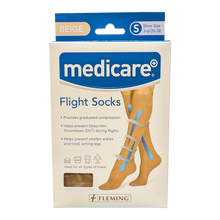 Load image into Gallery viewer, Medicare BEIGE FLIGHT SOCKS
