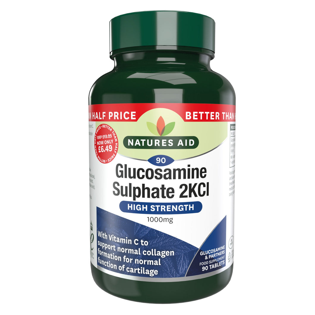 Natures Aid Glucosamine Sulphate 1000mg (with Vitamin C)   90 tabs