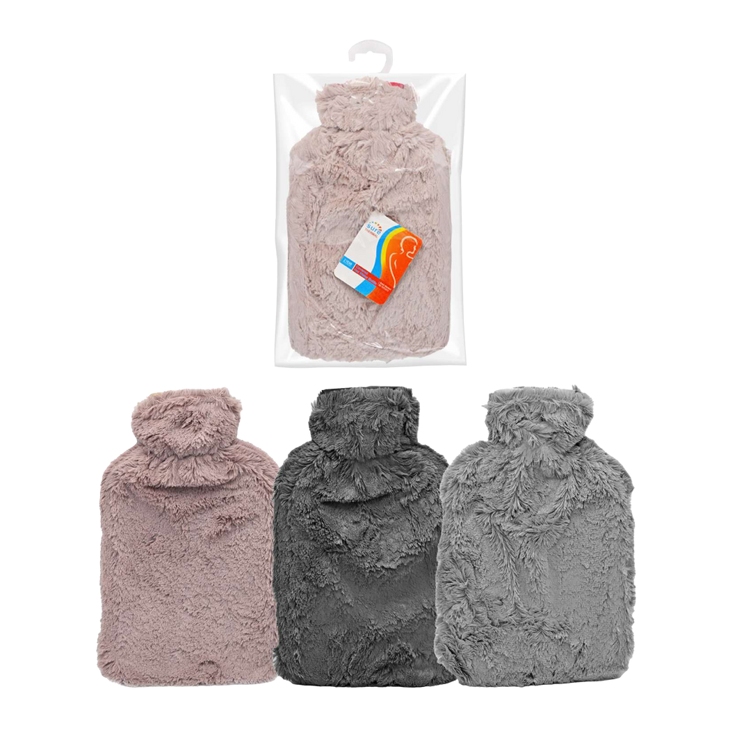 Sure Thermal Hot Water Bottle With Fur Cover