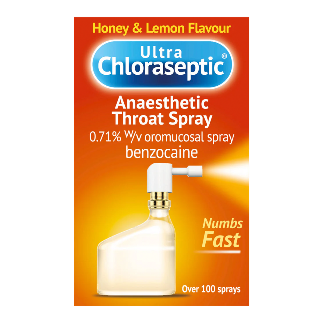 Ultra Chloraseptic Anaesthetic Throat Spray Honey & Lemon Flavour 15ml