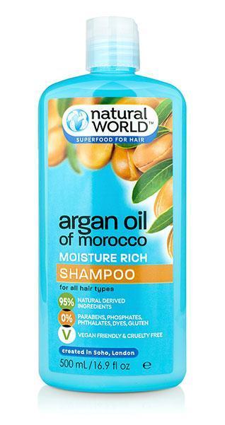 Natural World Argan Oil of Morocco Shampoo 500ml