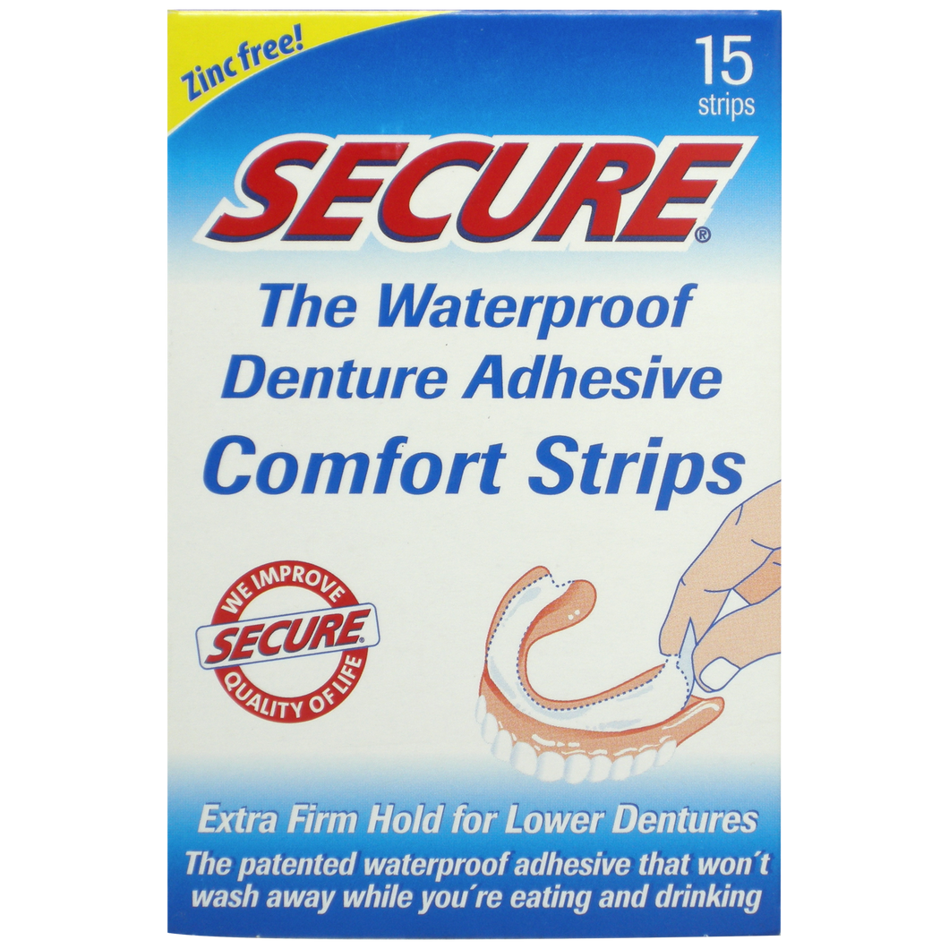 Secure Waterproof Denture Adhesive Strips (15)