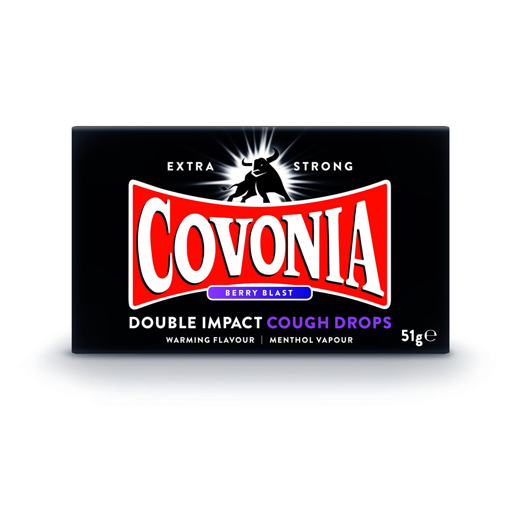Covonia Double Impact Cough Drops - Berry Blast 30g