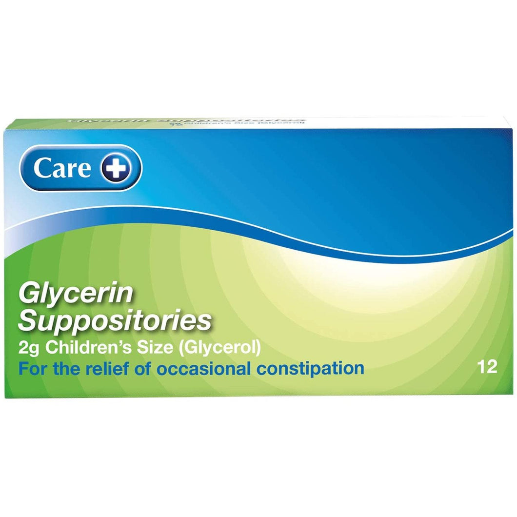 Care Glycerin Suppositories 4g (Childs) 12's