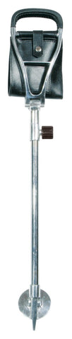 Classic Cane Seat Stick - Height Adj. folding ground plate - Black