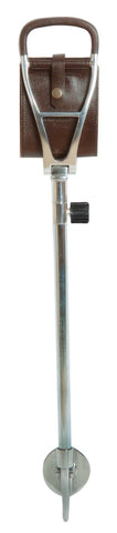 Classic Cane Seat Stick - Height Adj. folding ground plate - Brown