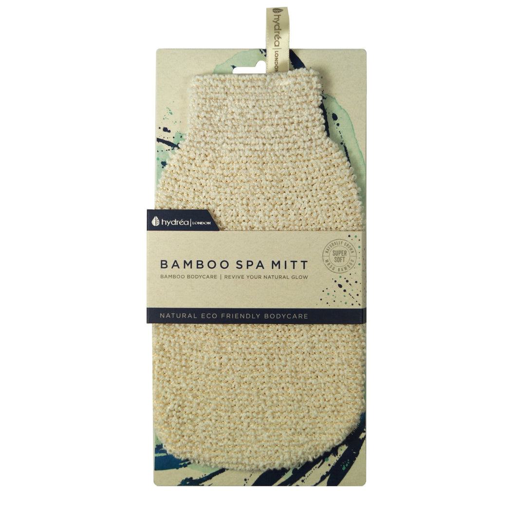 Hydrea London - Natural Sea Sponge Professional Natural Bamboo Spa Mitt (Super Soft)