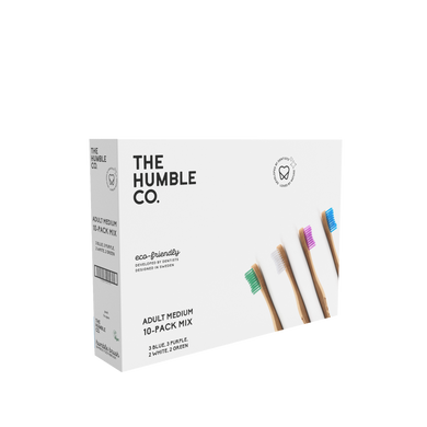 The Humble Co - Adult Medium toothbrush - flat - Mixed 