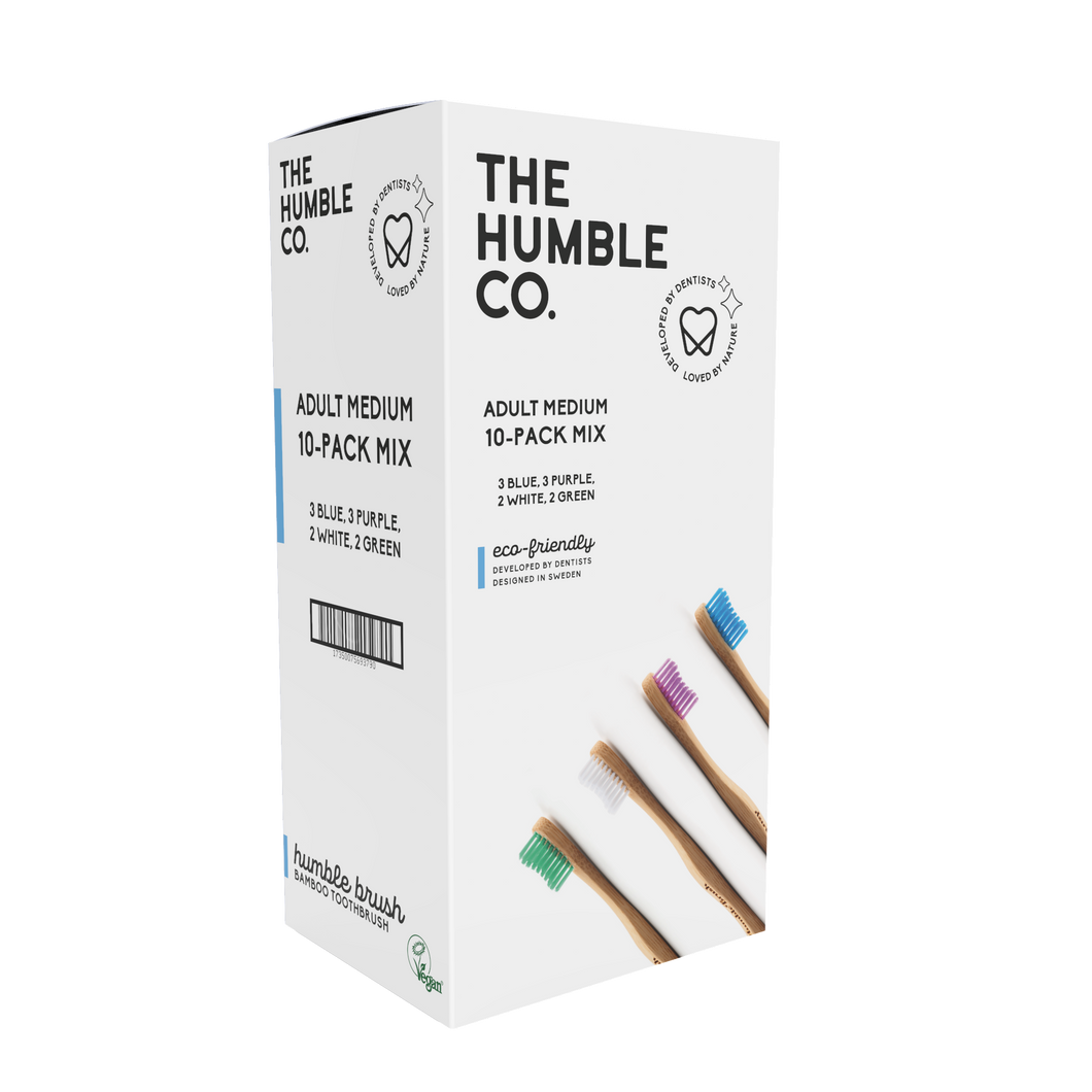The Humble Co Adult Soft Toothbrush - Mixed Colours