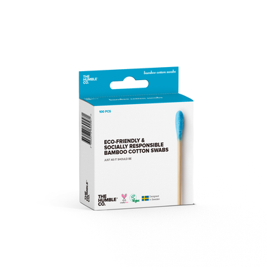 The Humble Co Bamboo Cotton Swabs - Blue