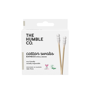 The Humble Co Bamboo Cotton Swabs spiral - White