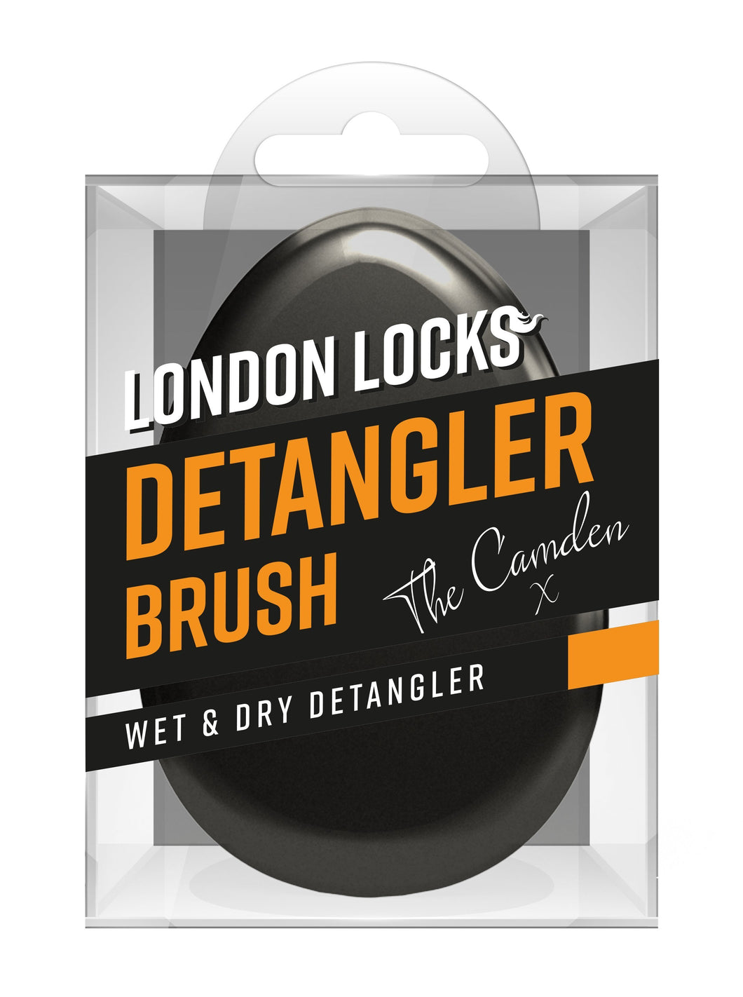 London Locks Camden Detangle Brush - Black