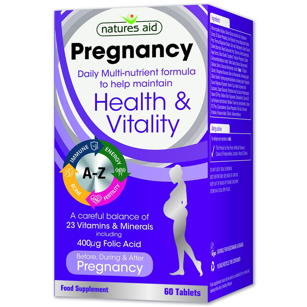 Natures Aid Pregnancy Multi-Vitamins & Minerals (Before, During & After) 60tabs