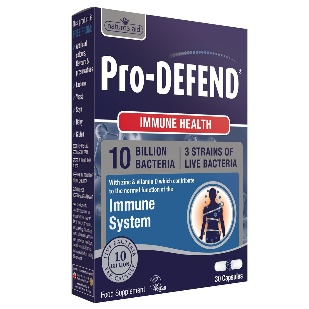 Natures Aid Pro-DEFEND (10 Billion Bacteria) Immune Health 30Vcaps