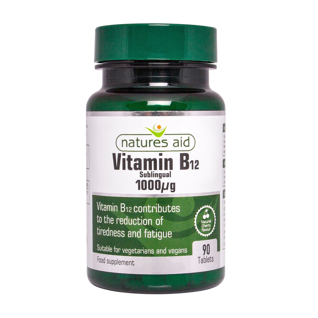 Natures Aid Vitamin B12 1000ug (Sublingual) 90tabs         