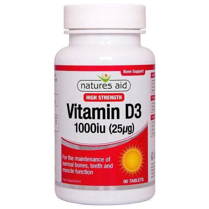 Natures Aid Vitamin D3 1000iu (25ug) 90tabs