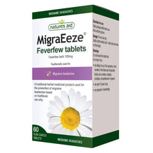 Load image into Gallery viewer, Natures Aid - MigraEeze - Feverfew 100mg 60Tabs
