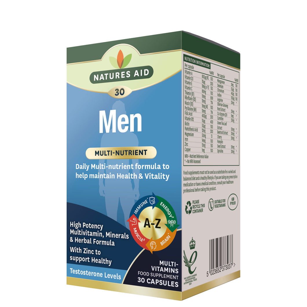 Natures Aid - Men's Multi-Vitamins & Minerals 30Vcaps