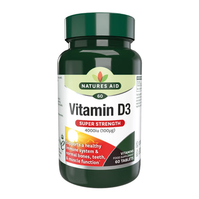 Natures Aid - Vitamin D3 4000iu (super strength) 60Tabs