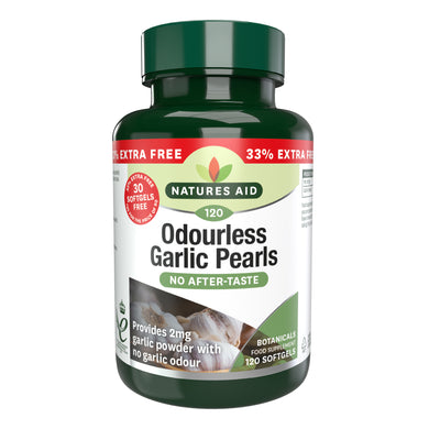 Natures Aid - Garlic Pearls (Odourless) 120softgels