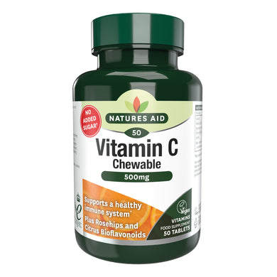 Natures Aid - Vitamin C 500mg SF Chewable 50Tabs